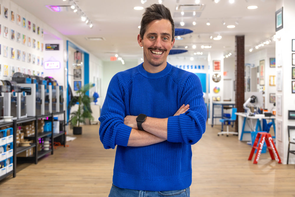 Matty Benedetto inside his design studio